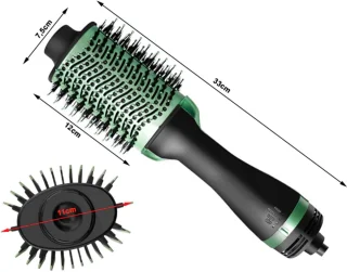HMWR Fohnborstel - Groen - Haardroger met Borstel - Airstyler - Fohn en Krulborstel - Thermal Brush - Multistyler - Warmteborstel Haarstyler