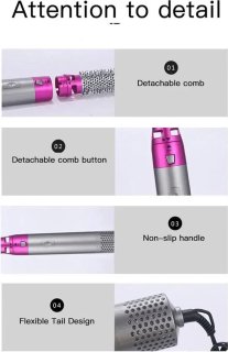 Wat vinden we goed aan de 5-in-1 Multifunctionele Haarstyler - Föhn, Krultang & Stijltang met Haarborstel - 100-230°C Temperatuurregeling - Perfect Cadeau voor Haarverzorging