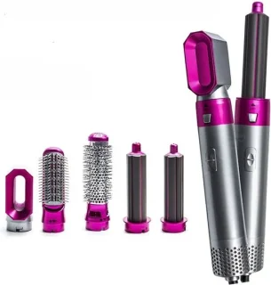5-in-1 Multifunctionele Haarstyler - Föhn, Krultang & Stijltang met Haarborstel - 100-230°C Temperatuurregeling - Perfect Cadeau voor Haarverzorging