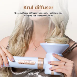 UKLISS Straight+Wavy - Multistyler Hairdryer brush - Airstyler - Curling iron - Curling Brush - 7 in 1 Multistyler - 7 Attachments + Handschoenen + Geschenkdoos