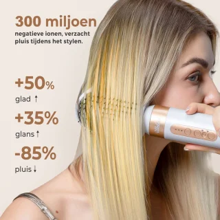 UKLISS Straight+Wavy - Multistyler Hairdryer brush - Airstyler - Curling iron - Curling Brush - 7 in 1 Multistyler - 7 Attachments + Handschoenen + Geschenkdoos