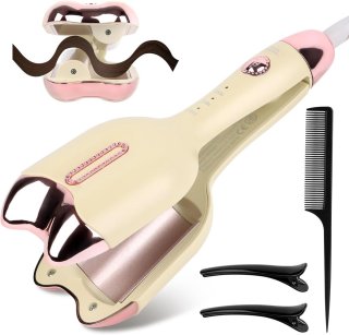 De 32mm krultang met dubbele klem en kam in één oogopslag