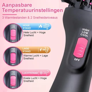 4-in-1 föhnborstel – volumeborstel en krulborstel