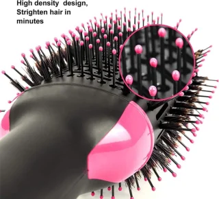 4-in-1 Haardroger en Borstel Zwart-Roze