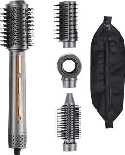 4-in-1 Haarstyler en Föhnborstel met 3 Borstels en Mondstuk