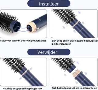 4 in 1 Warmteluchtborstel Set