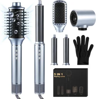 5-in-1 airbrush-haarstyler, 1400 W, grijs