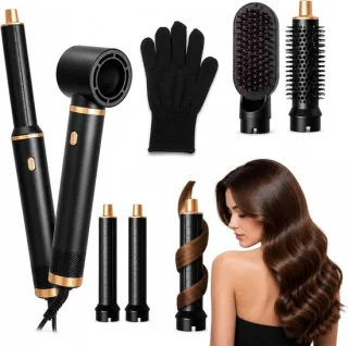 5-in-1 airstyler met krulopzetstuk, krulstyler en stijlborstel