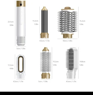 5-in-1 haarstylingset platinablond