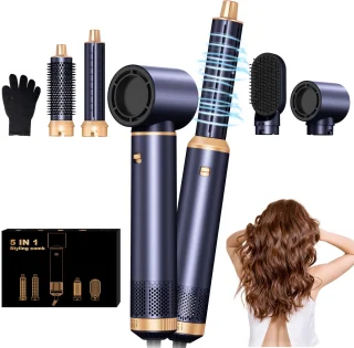 5-in-1 ionische föhnborstelset, 800W Air Wrap haarstyler