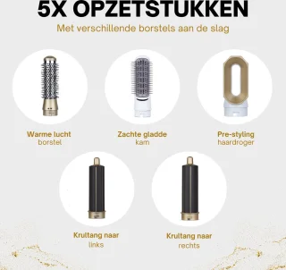 5-in-1 Multistyler Haarstyler Met Opzetstukken