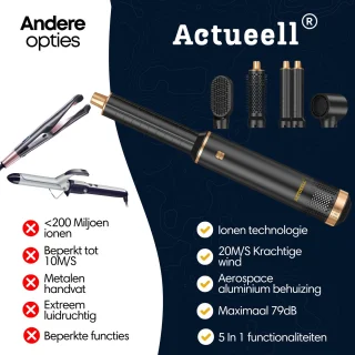 Actueel®Pro Airstyler 5-in-1 Multistyler Zwart/Goud