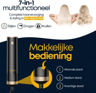 Actueel®Pro Airstyler 5-in-1 Multistyler Zwart/Goud