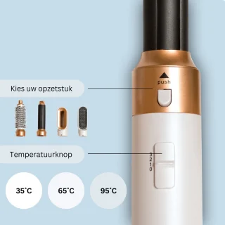 Aerodyne Airstyler 5-in-1 Multistyler Wit/Roségoud