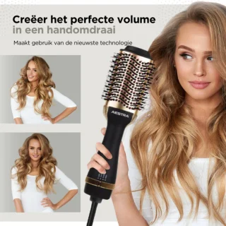 Aestra 3-in-1 Keramische Föhnborstel 1200W Goud