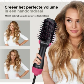 Aestra 3-in-1 Keramische Föhnborstel 1200W Roze