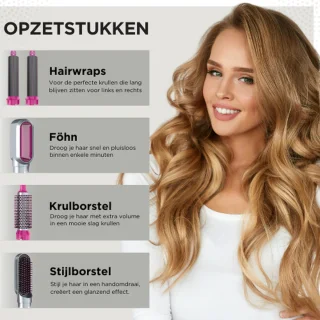 Aestra 5-in-1 Hairwrap Airstyler 1000W Platinum
