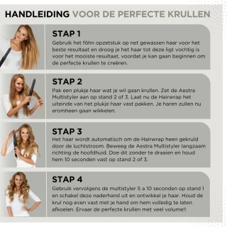 Aestra 5-in-1 Hairwrap Föhnborstel 1000W Zwart