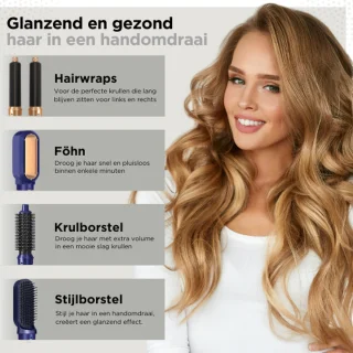 Aestra 5-in-1 Hairwrap Föhnset Navy