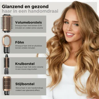 Aestra 5-in-1 Keramische Föhnborstel 1000W Goud