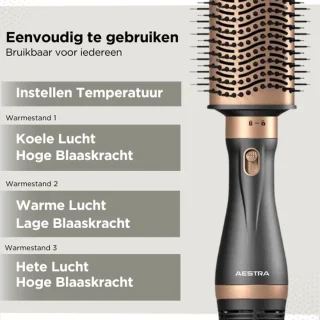 Aestra 5-in-1 Keramische Föhnborstel 1000W Goud