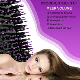 AG100 Magic Brush 3-in-1 Föhnborstel Zwart