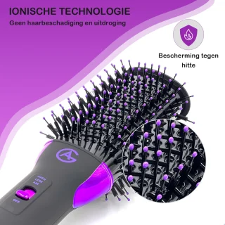AG100 Magic Brush 3-in-1 Föhnborstel Zwart