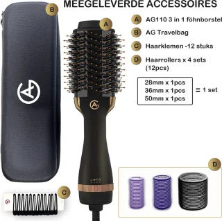 AG110 Luxe 3-in-1 Fohnborstel Goud