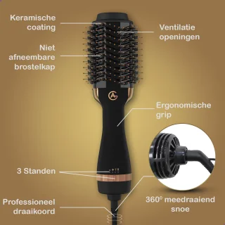 AG110 Luxe 3-in-1 Fohnborstel Goud