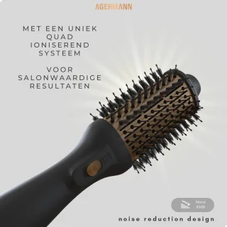 AGERMANN 4-in-1 Föhnborstel Keramisch 1200W Goud