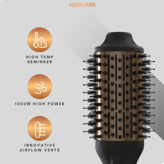 AGERMANN 4-in-1 Föhnborstel Keramisch 1200W Goud
