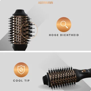 AGERMANN 4-in-1 Föhnborstel Keramisch 1200W Goud