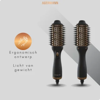 AGERMANN 4-in-1 Föhnborstel Keramisch 1200W Goud
