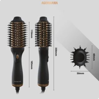 AGERMANN 4-in-1 Föhnborstel Keramisch 1200W Goud