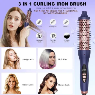 Airstyler 3-in-1 Fohnborstel voor Kort Haar Hairwrap Multistyler