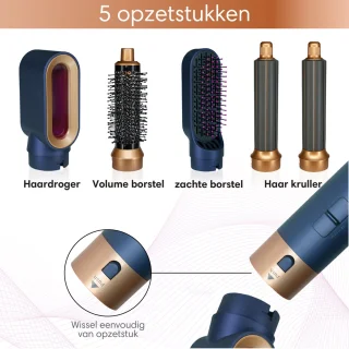 Airstyler 5-in-1 Multistyler Krultang Blauw Goud
