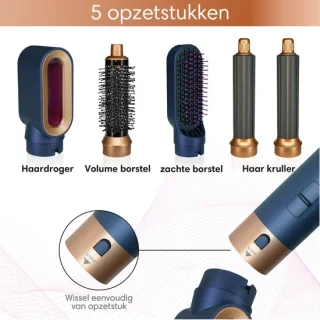 Airstyler 5-in-1 Multistyler Krultang Blauw Goud
