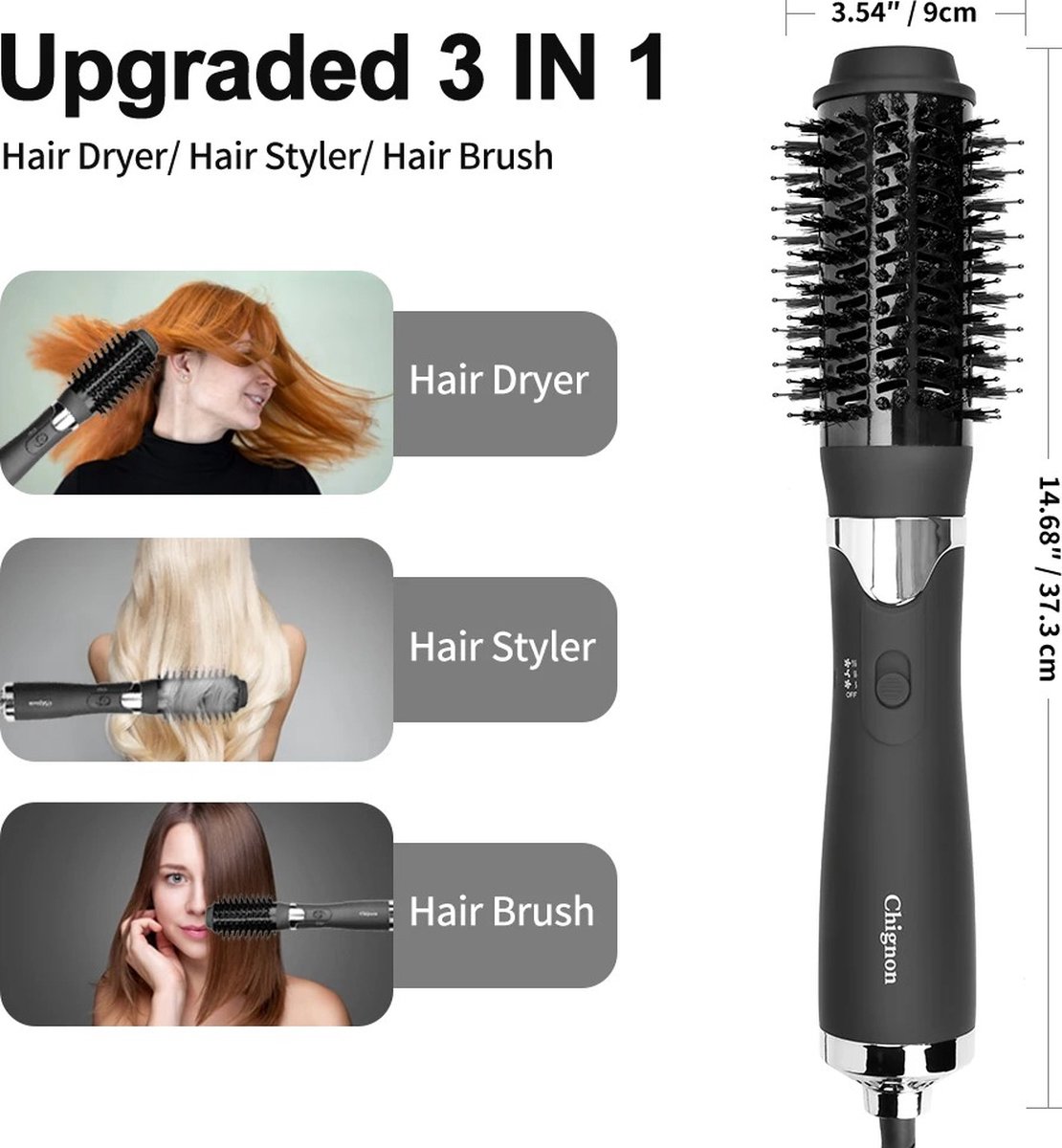 Wat vinden we goed aan de Airstyler Zwart Warmteborstel