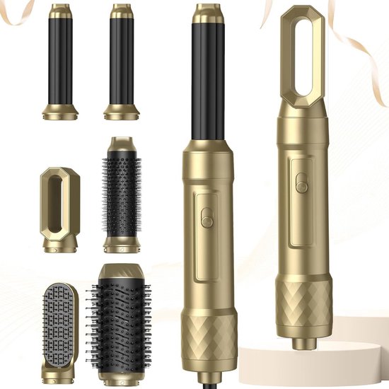 ApexArte Fohnborstel Krulborstel 5-in-1 Goud