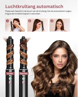ApexArte Fohnborstel Krulborstel 5-in-1 Zwart