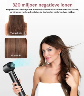 ApexArte Fohnborstel Krulborstel 5-in-1 Zwart