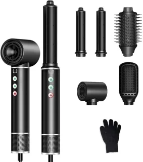 ApexArte Fohnborstel Krulborstel 5-in-1 Zwart