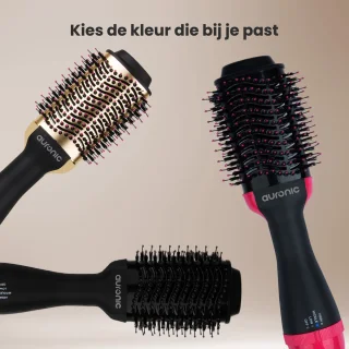 Auronic 3-in-1 Föhnborstel Airstyler 45mm Zwart/Goud