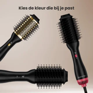 Auronic 4-in-1 Föhnborstel Airstyler Ø 37 mm Zwart/Goud