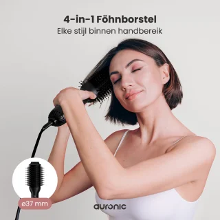 Auronic 4-in-1 Föhnborstel Ø 37 mm Zwart
