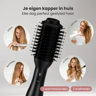 Auronic 4-in-1 Föhnborstel Ø 37 mm Zwart