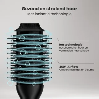 Auronic 4-in-1 Föhnborstel Ø 37 mm Zwart