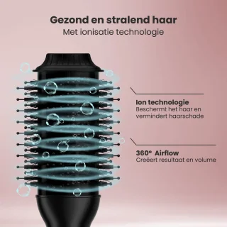 Auronic 4-in-1 Föhnborstel Ø 37 mm Zwart/Roze