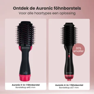 Auronic 4-in-1 Föhnborstel Ø 37 mm Zwart/Roze