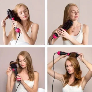 Auronic Airstyler 3-in-1 Föhnborstel 1000W Ø 45 mm Zwart/Roze